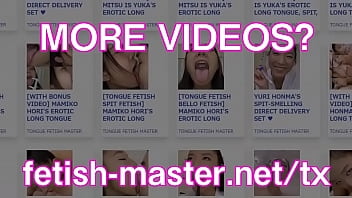 Japanese asian tongue spit fetish