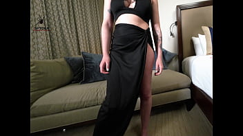 Kat modeling another outfit dressing and undressing