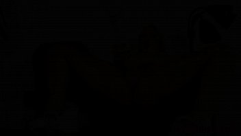 Masturbating babe toying with huge dildo