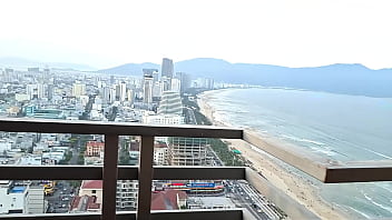 Duplex orgasm in the tropical skyscraper