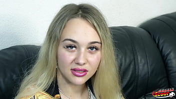 Blonde german curvy girl beverly athalia pick up and talk to first time porn casting fuck without condom
