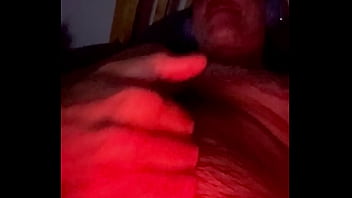 Rubbing my throbbing huge cock and edging
