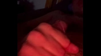 Rubbing my throbbing huge cock and edging