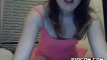 Beauty danish petite enjoying both holes