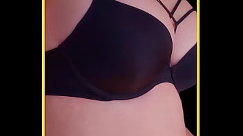 Milf wears black lingerie