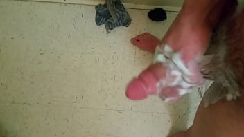 Jacking off in shower