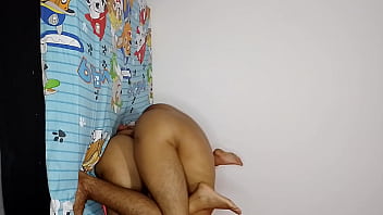 Fucking the slut wife rough and hard in the room of my step brother and he enter