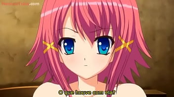 Garota virgem de cabelo rosa