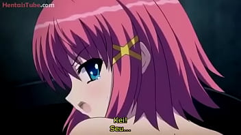 Garota virgem de cabelo rosa