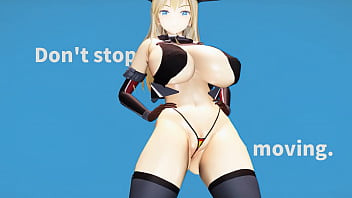 Kancolle ship bismarck motivates herself by doing naughty exercise