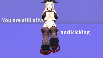 Kancolle ship bismarck motivates herself by doing naughty exercise