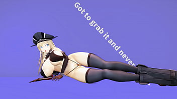 Kancolle ship bismarck motivates herself by doing naughty exercise Kancolle ship bismarck motivates herself by doing naughty exercise