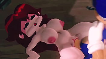 Girlfriend has sex with a blue hedgehog