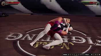 Bambi vs yuna nf3d female mma combat ring