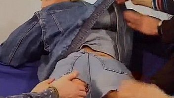 Blonde Amateur Girlfriend Home Threesome With Facials thumbnail