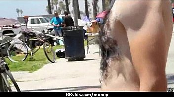 Sexy exhibitionist gfs are paid cash for some public fucking 12