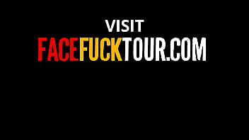 Real busty colombian slut gets rough deepthroat upside down