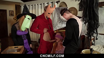 Playing tricks turns into a fucking free for all as sophia evie anthony and tony get down and dirty sucking and fucking cncmilf