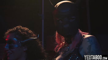 Big boobs milf therapist takes teen patient to a sex party and rails her in a threesome