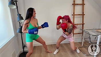 4k female boxing fighter tits bouncing each other