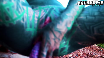 Outdoor anal dildo masturbation until i pee