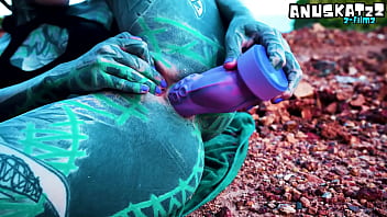 Outdoor anal dildo masturbation until i pee