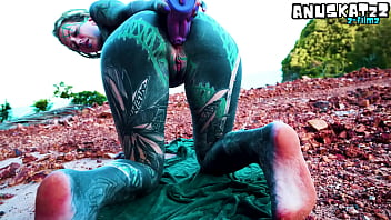 Outdoor anal dildo masturbation until i pee