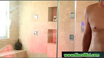 Nuru massage slippery fuck on air matress 17