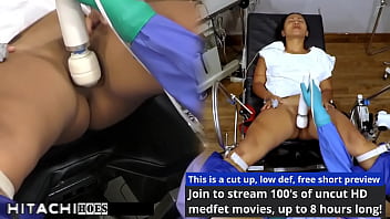 Freshman gets mandatory hitachi orgasm from doctor tampa melany lopez