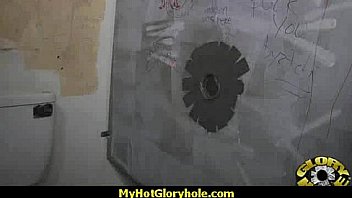 Horny lady enjoys gloryhole cocksucking interracial 10