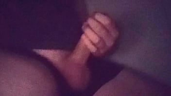 Stroking outside on the balcony