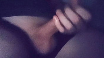 Stroking outside on the balcony