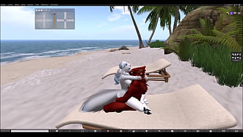 Having fun with a red wolf