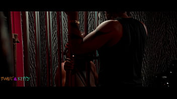 Caged slut gets fucked before getting her face covered in cum