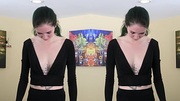 Two piece black outfit deep plunging neck lookshot on kit summers