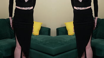 Two piece black outfit deep plunging neck lookshot on kit summers