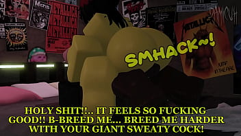Roblox noob with fat ass gets pounded by my black cock