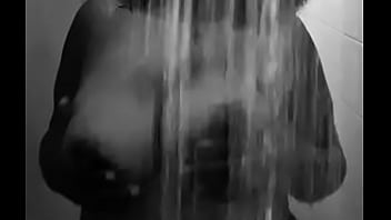 Big boob ebony shower…