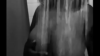 Big boob ebony shower…