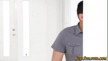 Group ebony teens spunked