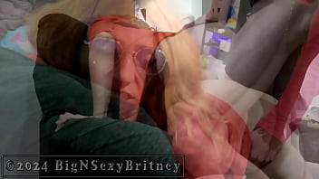 Big n sexy britney heads to the library hot librarian blowjob and facial video clip 2 minute version