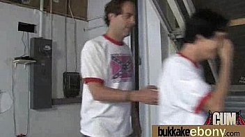 First time ebony with a group of white dicks 2