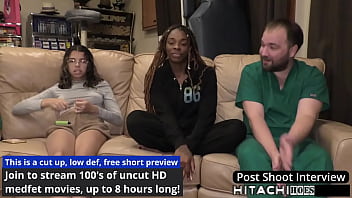 Freshman gets mandatory hitachi orgasm from doctor tampa giggles