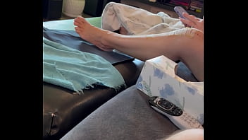 Jennarae relaxing getting ready to play