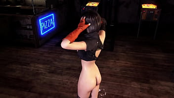 Horny slim yuffie kisaragi sensualy poses half naked at midnight Horny slim yuffie kisaragi sensualy poses half naked at midnight