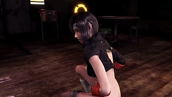 Horny slim yuffie kisaragi sensualy poses half naked at midnight Horny slim yuffie kisaragi sensualy poses half naked at midnight