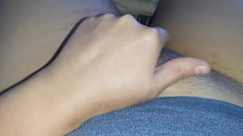 Milf jerks off innocent unshaven big clit