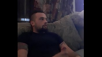 Huge Cumblast Jerking On The Couch In Tight Black Shirt thumbnail