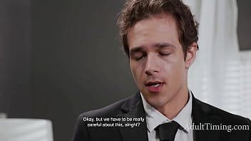 Busty milf fucks the organizer at husbands memorial