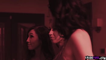 Three stepsisters fucked by hung lucky stud